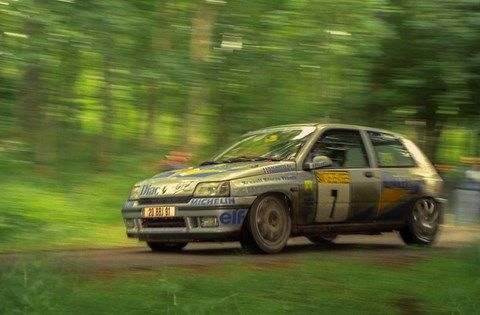 Ragnotti-Thimonier sur Clio 16S Gr.A au rallye Alsace-Vosges 1993