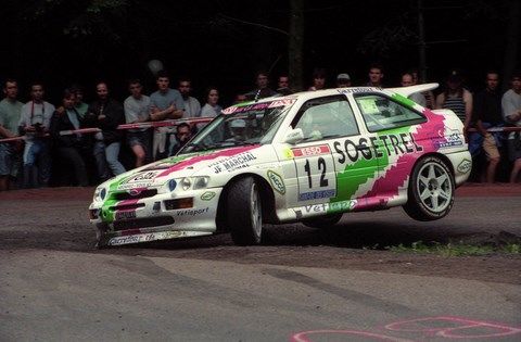 Pereira-Cossin sur Ford Escort Coswort au rallye Alsace-Vosges 1996